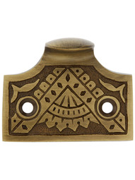 Oriental Pattern Sash Lift In Solid Cast Brass